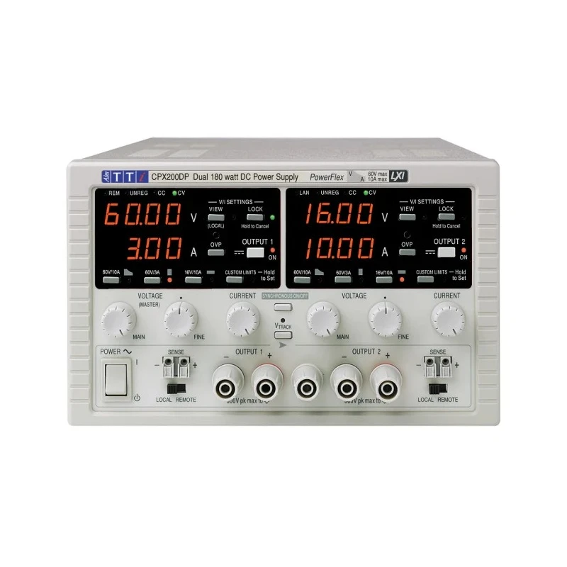 Aim-TTi Digital Bench Power Supply 2-Output 0 V ac to 60 V, 360 W, 10 A Max CPX200DP