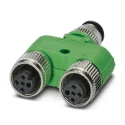 Phoenix Contact Straight Circular Connector Adapter 4 M12 Male 4 M12 48-60V AC Current 4A 50.1mm Length 1511789