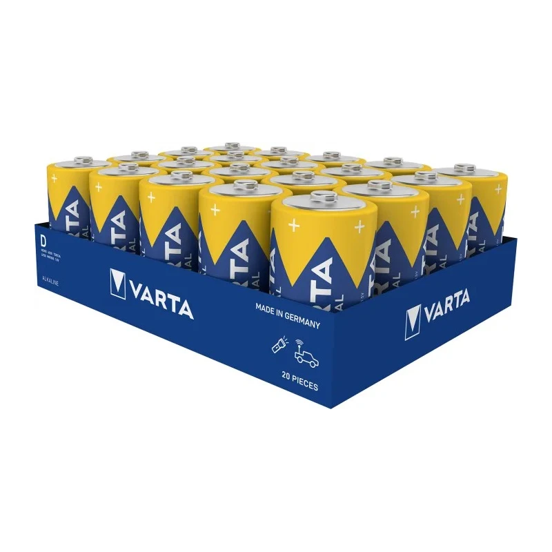 Varta Industrial Pro 1.5 V Alkaline D Battery 16.5Ah LR20 61.5mm Height 34.2mm Diameter 138g Germany 4008496356447
