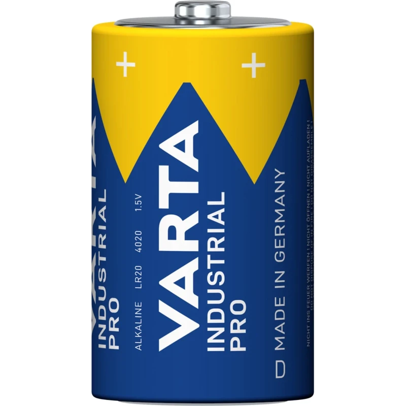 Varta Industrial Pro 1.5 V Alkaline D Battery 16.5Ah LR20 61.5mm Height 34.2mm Diameter 138g Germany 4008496356447