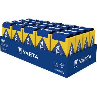 Varta Industrial Pro Alkaline 9V Battery 589mAh 48.5mm Height 17.5mm Width 46g Weight 4008496356799