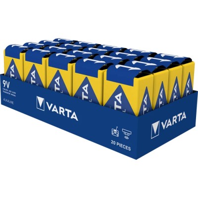 Varta Industrial Pro Alkaline 9V Battery 589mAh 48.5mm Height 17.5mm Width 46g Weight 4008496356799