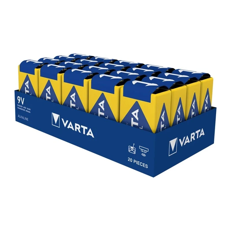 Varta Industrial Pro Alkaline 9V Battery 589mAh 48.5mm Height 17.5mm Width 46g Weight 4008496356799