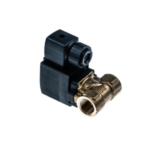Burkert Brass 2 Port Normally Closed 1/2 in Solenoid Valve 24V DC 10 bar 221606