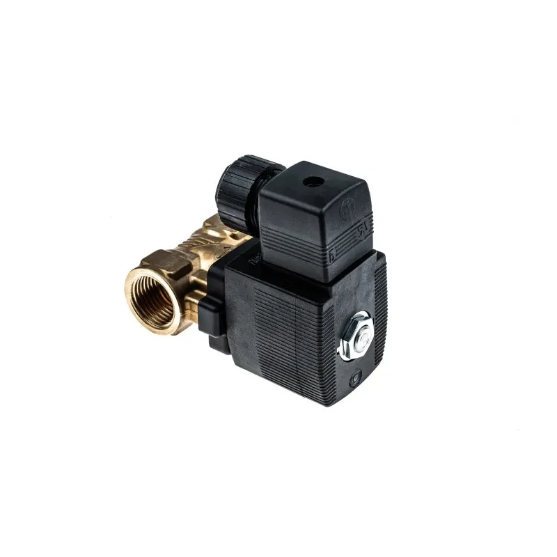 Burkert Brass 2 Port Normally Closed 1/2 in Solenoid Valve 24V DC 10 bar 221606
