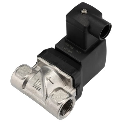 Burkert 2 Port Normally Closed Stainless Steel Solenoid Valve 24V dc, DN 10 to 65 mm, 10 bar, IP65 Protection 221762