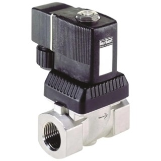 Burkert Stainless Steel 2 Port Normally Closed Solenoid Valve 24V DC, 25mm Orifice, IP65 227550