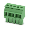Phoenix Contact MCVW 1.5/5-ST-3.81 Series Pluggable Terminal Block, 5-Contact, 3.81 mm Pitch, 1 Row 1827004