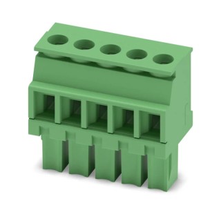 Phoenix Contact MCVW 1.5/5-ST-3.81 Series Pluggable Terminal Block, 5-Contact, 3.81 mm Pitch, 1 Row 1827004