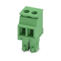 Phoenix Contact Pluggable Terminal Block 2-Contact 3.81 mm Pitch 160V Green Polyamide MCVR 1.5/2-ST-3.81 1827127