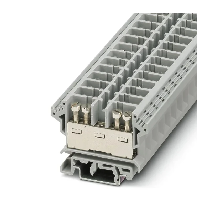 Phoenix Contact Feed Through Terminal Block URK-ND 2 Series Grey, 2 Positions, 1-Level, Screw Termination, 800V, 76A 0701095