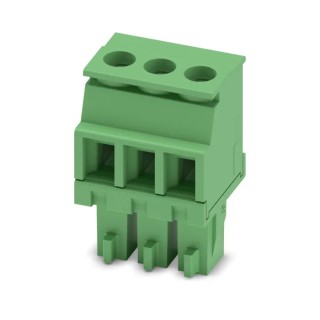 Phoenix Contact MCVR 1.5/3-ST-3.81 Series Pluggable Terminal Block, 3-Contact, 3.81 mm Pitch, 1 Row, 320V, 8A 1827130