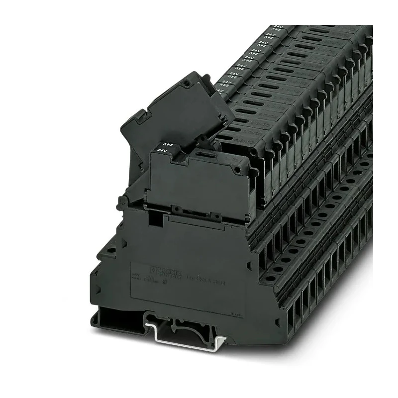 Phoenix Contact Fuse Modular Terminal Block UKK 5-HESILED 24 (6.3X32) Series Black, 0.2mm² to 4 mm², 2-Level 0711632