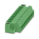 Phoenix Contact Pluggable Terminal Block 10-Contact 3.81 mm Pitch 16V 8A Green Polyamide MCVU 1.5/10-GFD-3.81 1833108