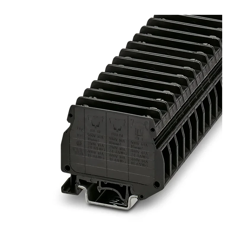 Phoenix Contact USIG Series Fuse Modular Terminal Block Black, 0.5mm² to 16 mm², 1-Level Fused, Screw, 10A, 500V 0920083
