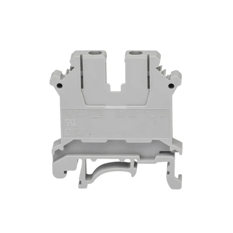 Phoenix Contact UK 5 Series Grey 1-Level Feed Through Terminal Block Screw Termination 800V 32A 3004016
