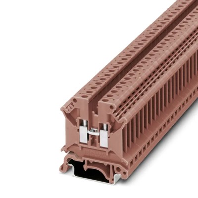 Phoenix Contact Feed Through Terminal Block UK 5 N BN Series, Brown, 1-Level, Screw Termination, 800V, 32A 3007330