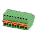 Phoenix Contact Pluggable Terminal Block 9-Contact, 2.5 mm Pitch, 1 Row, Spring Cage, Polyamide Housing, 160V, 4A 1881396