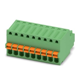 Phoenix Contact Pluggable Terminal Block 9-Contact, 2.5 mm Pitch, 1 Row, Spring Cage, Polyamide Housing, 160V, 4A 1881396