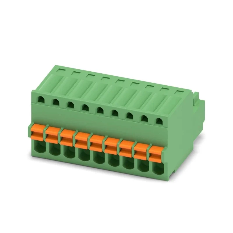 Phoenix Contact Pluggable Terminal Block 9-Contact, 2.5 mm Pitch, 1 Row, Spring Cage, Polyamide Housing, 160V, 4A 1881396