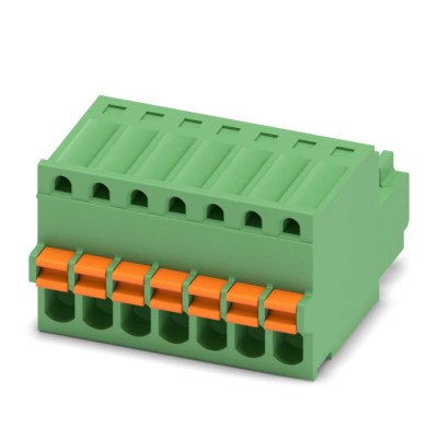 Phoenix Contact FK-MC 0.5/7-ST-2.5 Series Pluggable Terminal Block, 7-Contact, 2.5 mm Pitch, 4A Current, Female 1881370