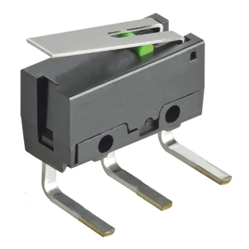 Omron Ultra Subminiature Hinge Lever Micro Switch Right Angle PCB Terminal 100mA 600V AC 6V DC SPST IP40 D2FS-FL-N-A