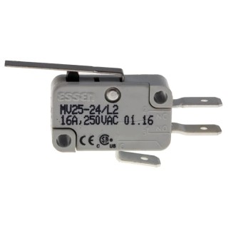 RS Pro Long Straight Lever Micro Switch, Quick Connect Terminal, 16A, 250 V ac, SPCO 804-6203