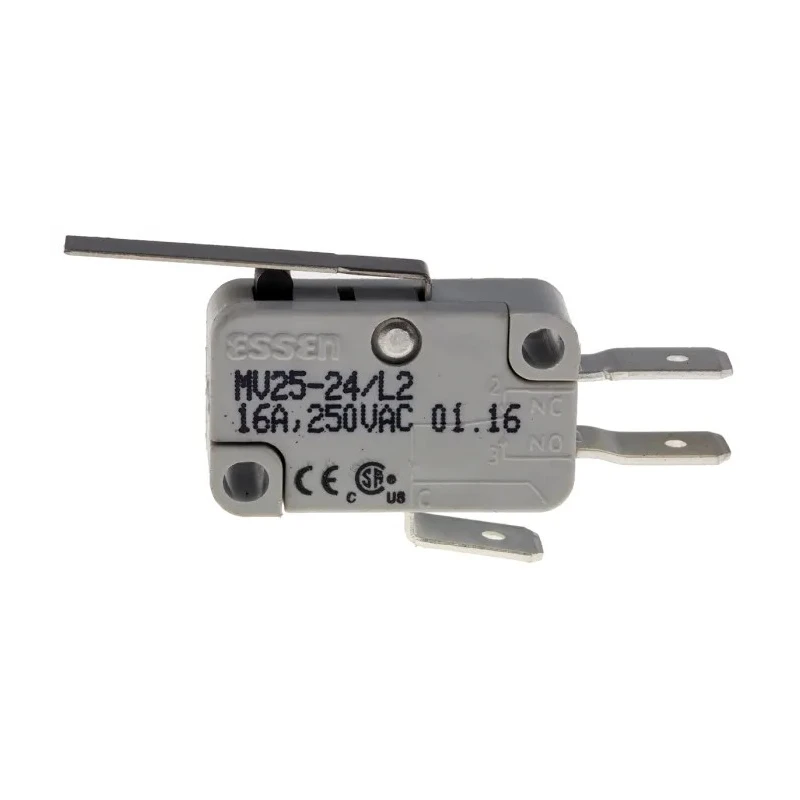 RS Pro Long Straight Lever Micro Switch, Quick Connect Terminal, 16A, 250 V ac, SPCO 804-6203