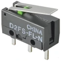 Omron Ultra Subminiature Hinge Lever Micro Switch PCB Terminal 100mA 600V AC 6V DC SPST IP40 D2FS-FL-N