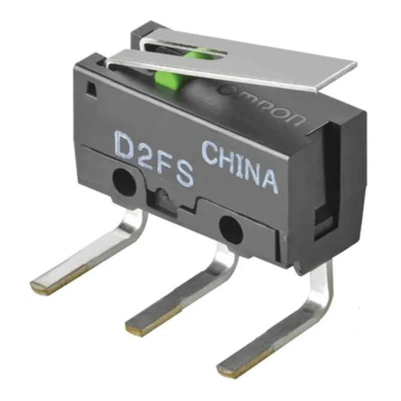 Omron Ultra Subminiature Hinge Lever Micro Switch Left Angle PCB Terminal 6 V dc 600 V ac SPST 100mA D2FS-FL-N-A1