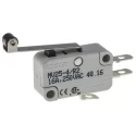 RS PRO Long Roller Lever Micro Switch Solder Terminal 16A 250V AC SPDT 804-6206