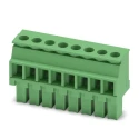 Phoenix Contact Pluggable Terminal Block 8-Contact 3.81 mm Pitch, 1 Row, Green Polyamide Housing 1827033