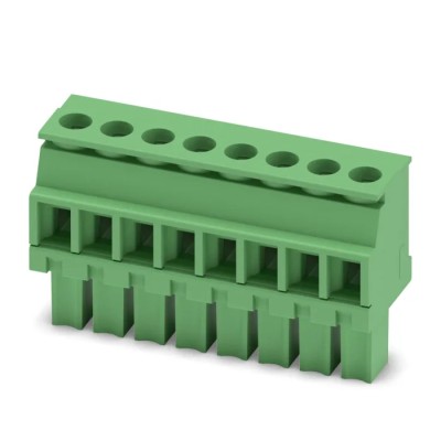 Phoenix Contact Pluggable Terminal Block 8-Contact 3.81 mm Pitch, 1 Row, Green Polyamide Housing 1827033