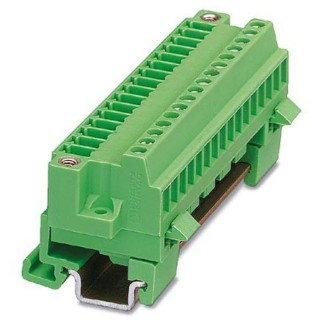 Phoenix Contact MCVK 1.5/16-GF-3.81 Series 16-Position Green DIN Rail Connector 160V, 8A Screw Termination 1833014