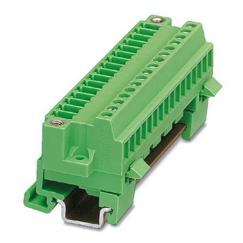 Phoenix Contact MCVK 1.5/16-GF-3.81 Series 16-Position Green DIN Rail Connector 160V, 8A Screw Termination 1833014