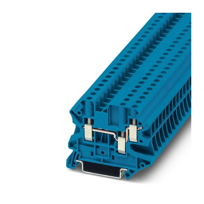 Phoenix Contact Blue Feed Through Terminal Block 4mm² 1-Level Screw Termination 32A 500V UT-4 Clipline Series 3044500
