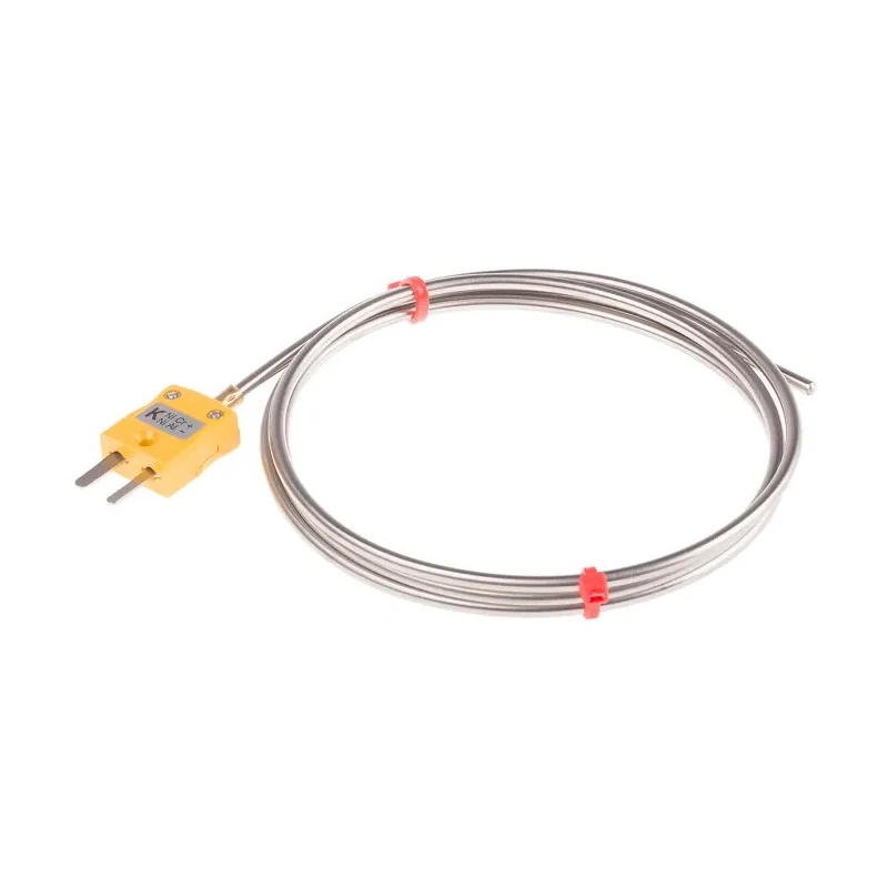 RS PRO Type K Mineral Insulated Thermocouple Stainless Steel Probe 3 mm Diameter 1 m Length -40 °C to 1100 °C 804-7965