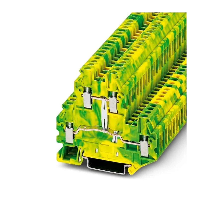 Phoenix Contact UTTB 2.5-PE Series Earth Terminal Block Green, Yellow, 2.5mm², 2-Level, Screw Termination, IECEx/ATEX 3044665