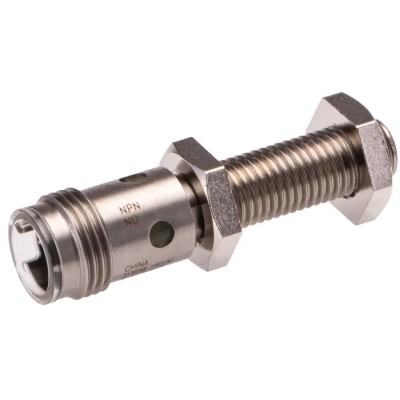 Omron Threaded Barrel Inductive Proximity Sensor M8 NPN 24V dc 2 mm Detection 240 V ac 32 V dc 200mA E2A-S08KS02-M1-C1