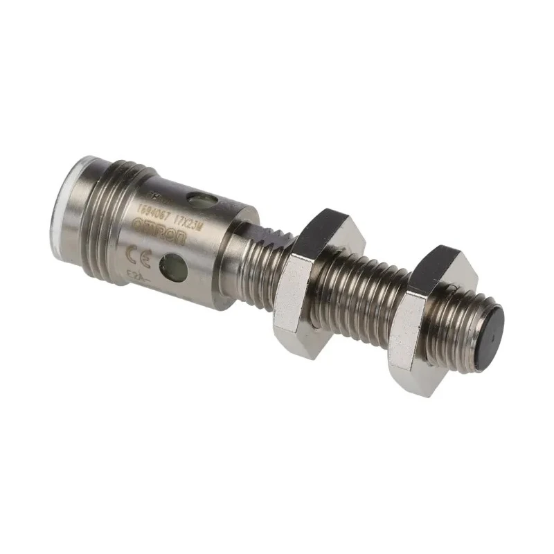 Omron Threaded Barrel Inductive Proximity Sensor M8 PNP 24V DC 2mm Detection 240V AC 32V DC 200mA E2A-S08KS02-M1-B2