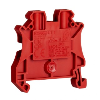 Phoenix Contact Feed Through Terminal Block Red 4mm² 1-Level Screw 32A 1kV UT 4 RD 3045127