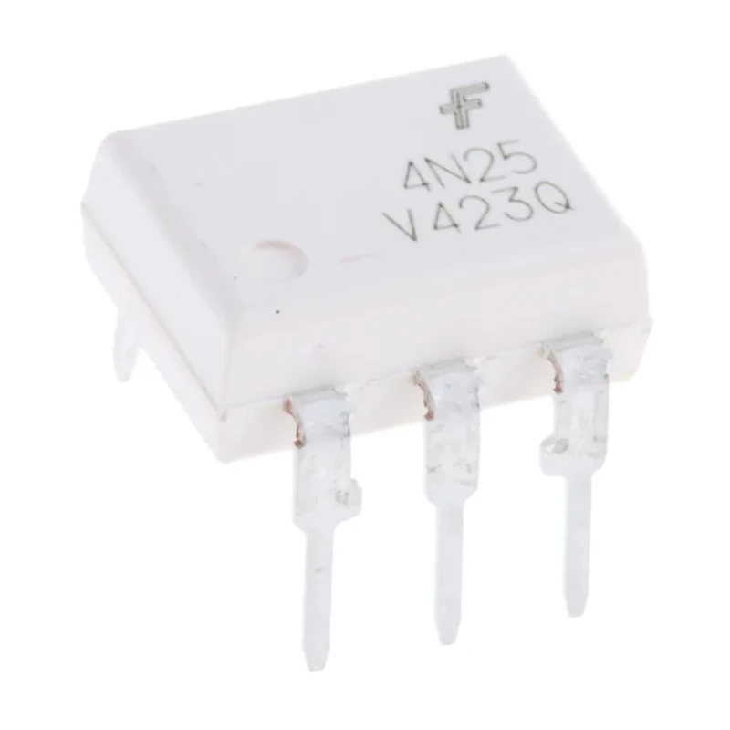 onsemi DC Input Transistor Output Optocoupler Through Hole 6-Pin DIP 4N25VM