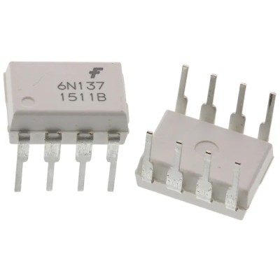 onsemi DC Input Optocoupler Through Hole 8-Pin MDIP 1 Channel 1.8V Max Forward Voltage 6N137M