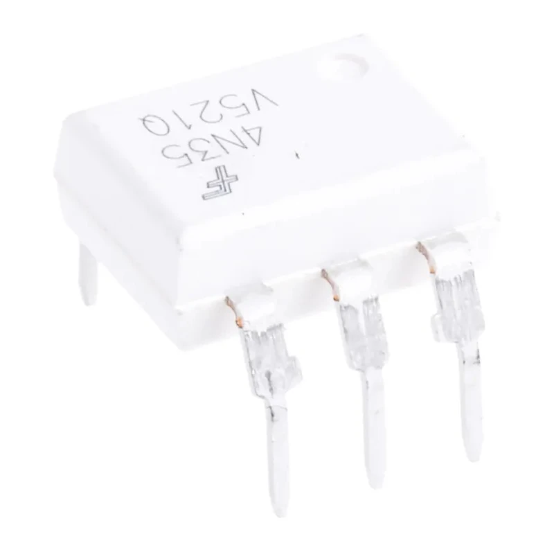 onsemi DC Input Optocoupler Through Hole 6-Pin DIP Transistor Output 4N35TVM