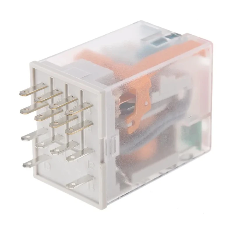 Relpol Surface Power Relay 12V Coil 6A Switching Current 4PDT Plug-In Terminal R4N-2014-23-1012-WTL