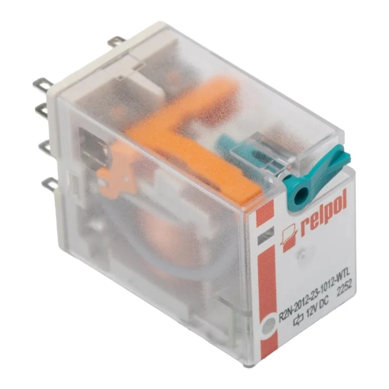 Relpol Surface Power Relay 12V Coil 12A Switching Current DPDT R2N-2012-23-1012-WTL