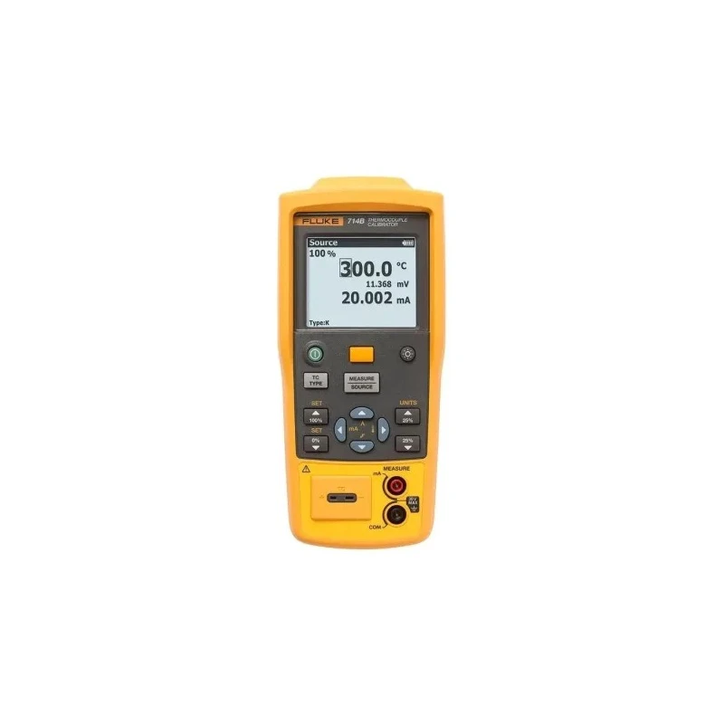 Fluke Thermocouple Temperature Calibrator, Battery Powered, ±0.010% Accuracy, Max Temp 1820°C Fluke-714B