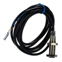 Omron Threaded Barrel Inductive Proximity Sensor M12 NPN 24V DC 4mm Detection Brass Housing E2B-M12KS04-WP-C1 2M