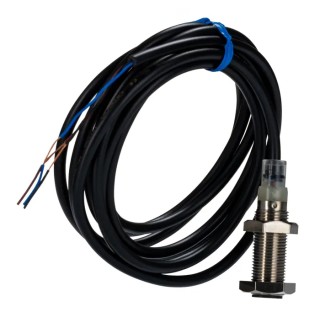 Omron Threaded Barrel Inductive Proximity Sensor M12 NPN 24V DC 4mm Detection Brass Housing E2B-M12KS04-WP-C1 2M