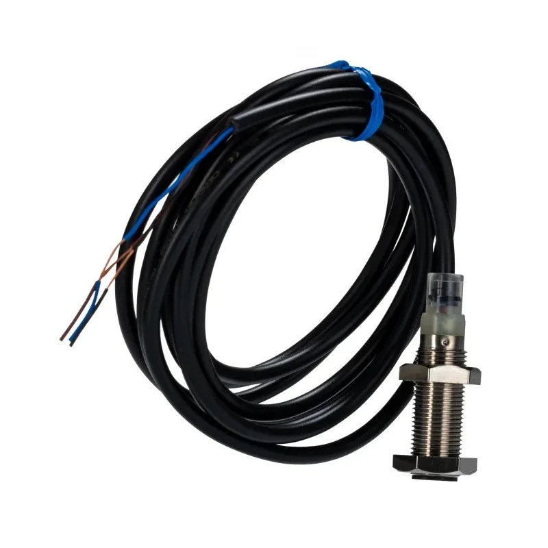 Omron Threaded Barrel Inductive Proximity Sensor M12 NPN 24V DC 4mm Detection Brass Housing E2B-M12KS04-WP-C1 2M